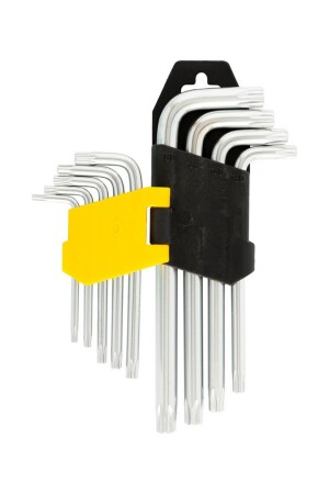 Ключі TORX набір 9 шт CrV короткі (Т10-Т50 L55-133мм) MASTERTOOL 75-0960 (522753) фото 2