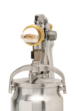 Краскопульт HVLP НБ 1000 мл, алюминий, Ø 1,8 мм, 130-210 лмин, 3-4 бар MASTERTOOL 80-8912 фото 1