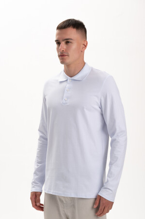 Поло Чоловіче AndreStar з довгим рукавом 7072 біла (557329) фото 3