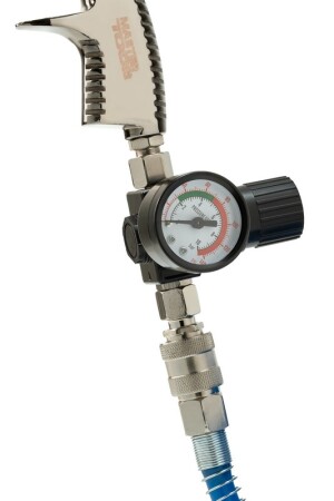 Краскопульт LVLP СБ 600 мл, пластик, Ø 1,3 мм, 125-170 лмін, 1,5-2,5 бар з манометром MASTERTOOL 80-8810 (524095) фото 3