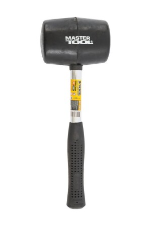 Киянка гумова чорна 80 мм 900 г металева рукоятка MASTERTOOL 02-1304 (523730) фото 1