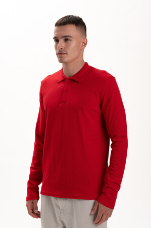 Поло Чоловіче AndreStar з довгим рукавом 7073 червоний (557330) фото 3