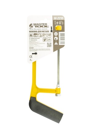 Ножівка по металу 150 мм, алюмінієва рукоятка з PP покриттям, flex полотно метал MASTERTOOL 14-2215 (523622) фото 4