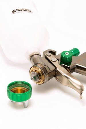 Краскопульт LVLP СБ 600 мл, пластик, Ø 1,3 мм, 125-170 лмін, 1,5-2,5 бар MASTERTOOL 80-8801 (524053) фото 2