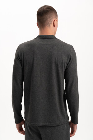 Поло Мужское AndreStar с длинным рукавом 7077 темно серый (557327) фото 2