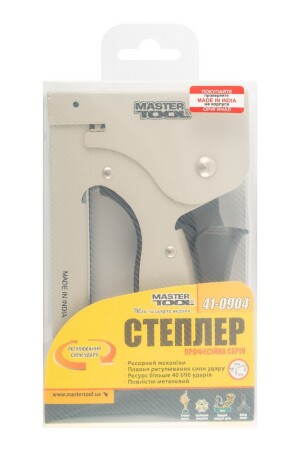 Степлер ресорний ПРОФІ для скоби 4-14 мм 11,3 * 0,7 мм, плавне регулювання сили удару, корпус метал MASTERTOOL 41-0904 (523570) фото 5