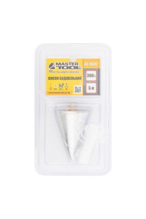 Прямовис будівельний металевий конусний, 300 г MASTERTOOL 30-0602 (523384) фото 2