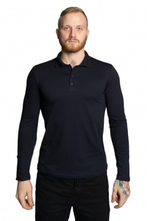 Поло Чоловіче AndreStar з довгим рукавом 7071 Темно-синій (557328) фото 1