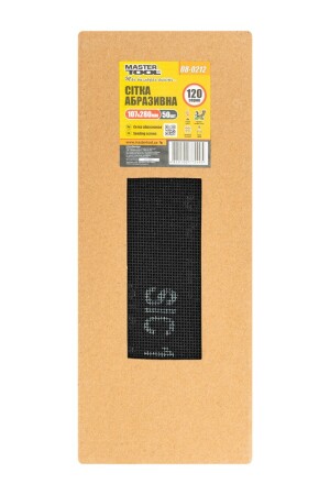 Сітка абразивна зерно 120 107 * 280 мм MASTERTOOL 08-0212 (522309) фото 1