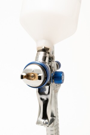 Краскопульт HVLP СБ 600 мл, пластик, Ø 1,4 мм, 150-220 лмін, 3-4 бар з манометром MASTERTOOL 80-8910 (524050) фото 1