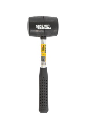 Киянка резиновая черная 60 мм 450 г металлическая рукоятка MASTERTOOL 02-1302 (523812) фото 1