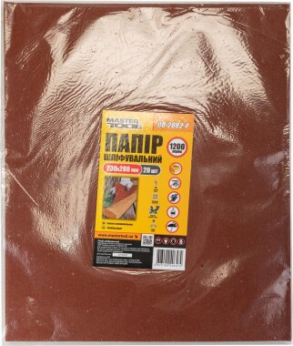 Папір шліфувальний водостійкий Р1200 230*280 мм, 20 шт MASTERTOOL 08-2682-Р (522457) фото 2