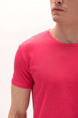 Футболка Чоловіча AndreStar 6721 з круглою горловиною малиновий (557178) фото 3