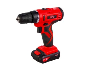 Дрель-шуруповерт аккумуляторная 14.4VLi-ion,1.3 Ач, 2 скор, 0-4001450 обмин, 10мм,2 АКБ,кейс MPT MCDT1423.A2 (523886) фото 2