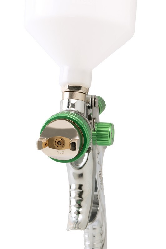 Spray gun HVLP II VB 600 ml, plastic, Ø 1.3 mm, 180-260 lmin, 3-4 bar MASTERTOOL 80-8908 (524097) фото 1
