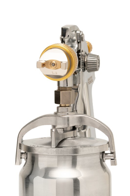 Краскопульт HVLP НБ 1000 мл, алюминий, Ø 1,8 мм, 130-210 лмин, 3-4 бар MASTERTOOL 80-8912 фото 1