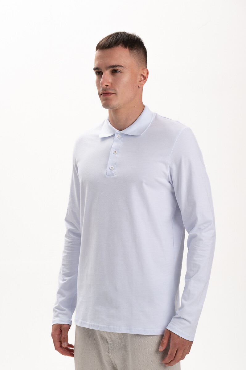 Поло Чоловіче AndreStar з довгим рукавом 7072 біла (557329) фото 3