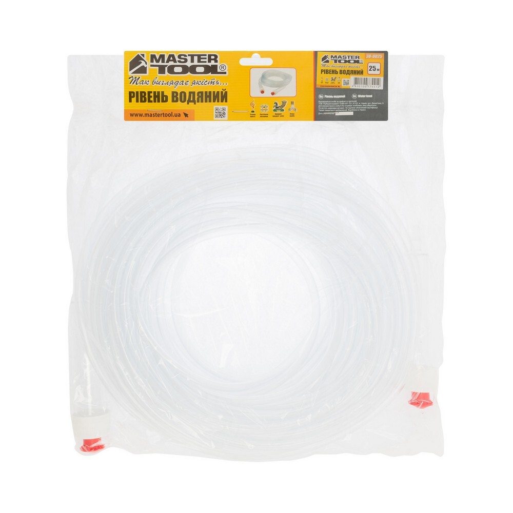 Рівень водяний 25 м MASTERTOOL 30-0025 (523437) фото 1