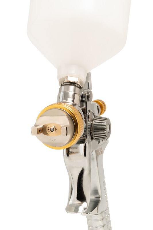 HVLP Spray Gun VB 600 ml, plastic, Ø 1.8 mm, 150-220 lmin, 3-4 bar MASTERTOOL 80-8906 (524076) фото 1