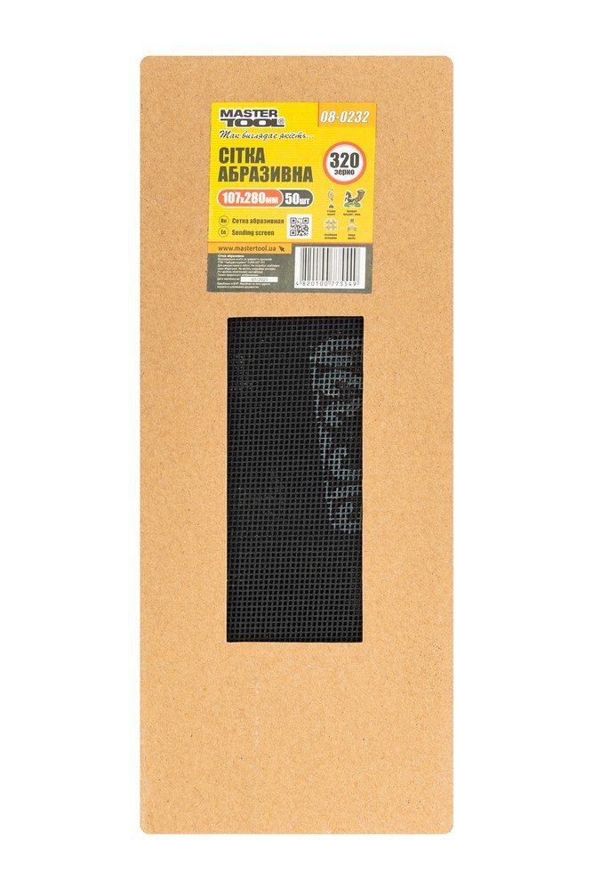 Сітка абразивна зерно 320 107 * 280 мм MASTERTOOL 08-0232 (522317) фото 1
