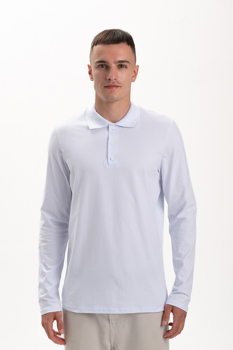 Поло Чоловіче AndreStar з довгим рукавом 7072 біла (557329) фото 1