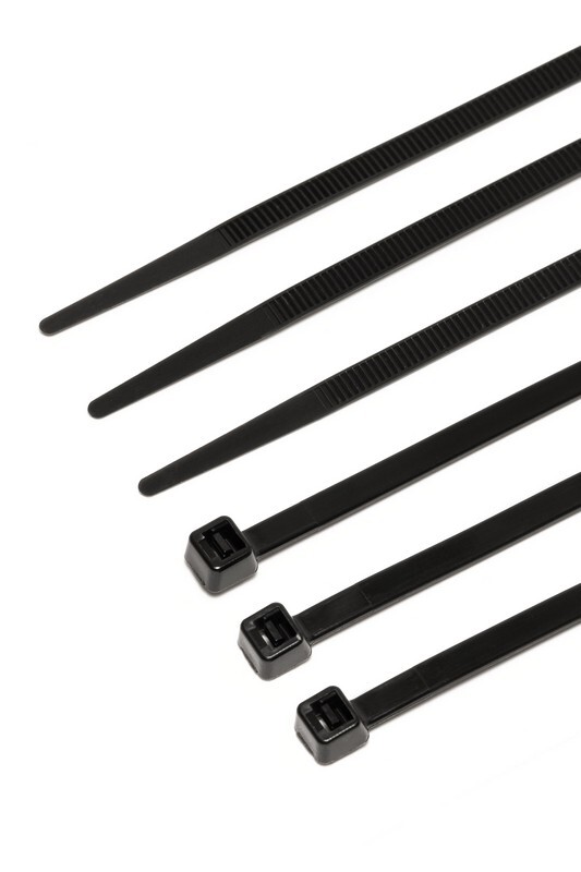 Хомут пластиковый 3,6*200 мм черный, 100 шт MASTERTOOL 20-1848 (524407) фото 1