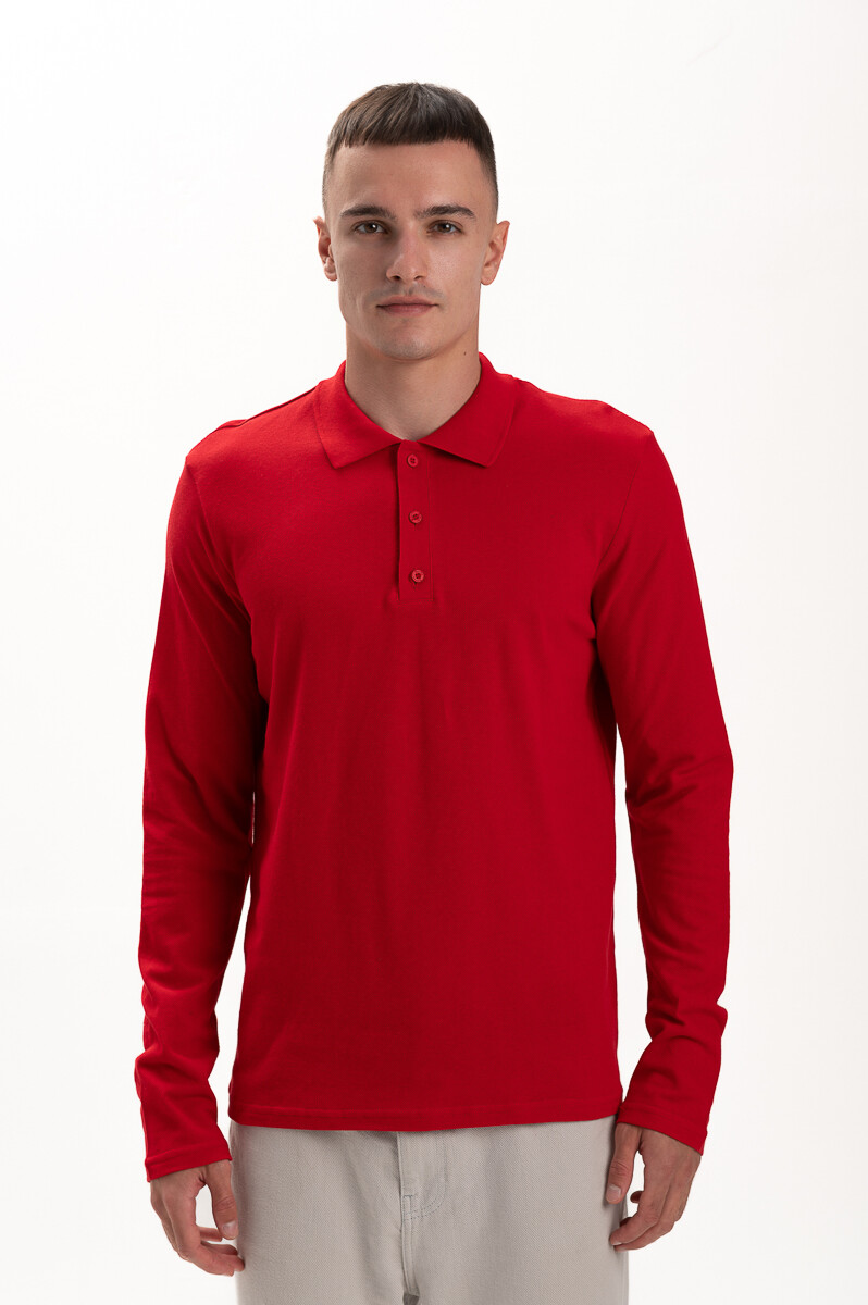Поло Чоловіче AndreStar з довгим рукавом 7073 червоний (557330) фото 1