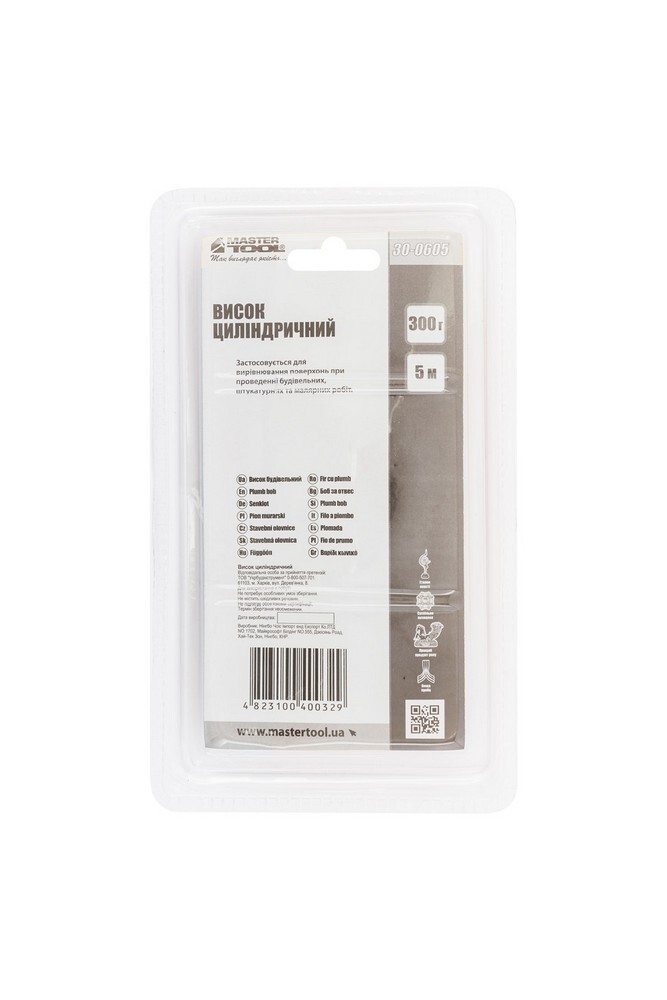 Схил будівельний циліндричний, 300 г MASTERTOOL 30-0605 (523395) фото 3