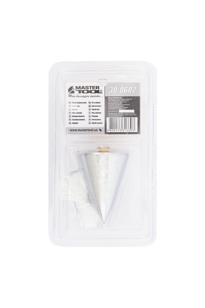 Прямовис будівельний металевий конусний, 300 г MASTERTOOL 30-0602 (523384) фото 3