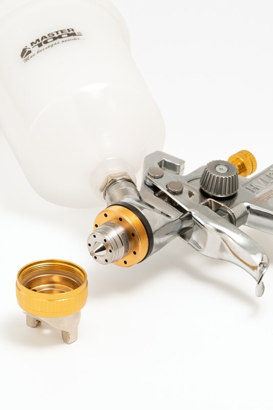 HVLP Spray Gun VB 600 ml, plastic, Ø 1.8 mm, 150-220 lmin, 3-4 bar MASTERTOOL 80-8906 (524076) фото 2