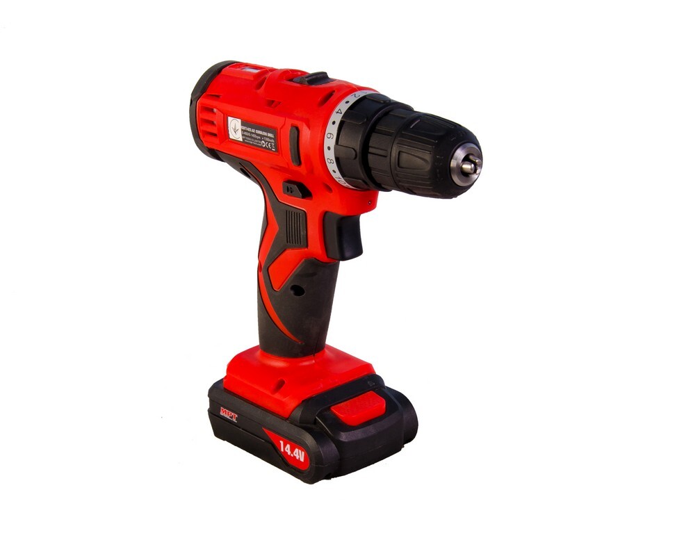 Дрель-шуруповерт аккумуляторная 14.4VLi-ion,1.3 Ач, 2 скор, 0-4001450 обмин, 10мм,2 АКБ,кейс MPT MCDT1423.A2 (523886) фото 4