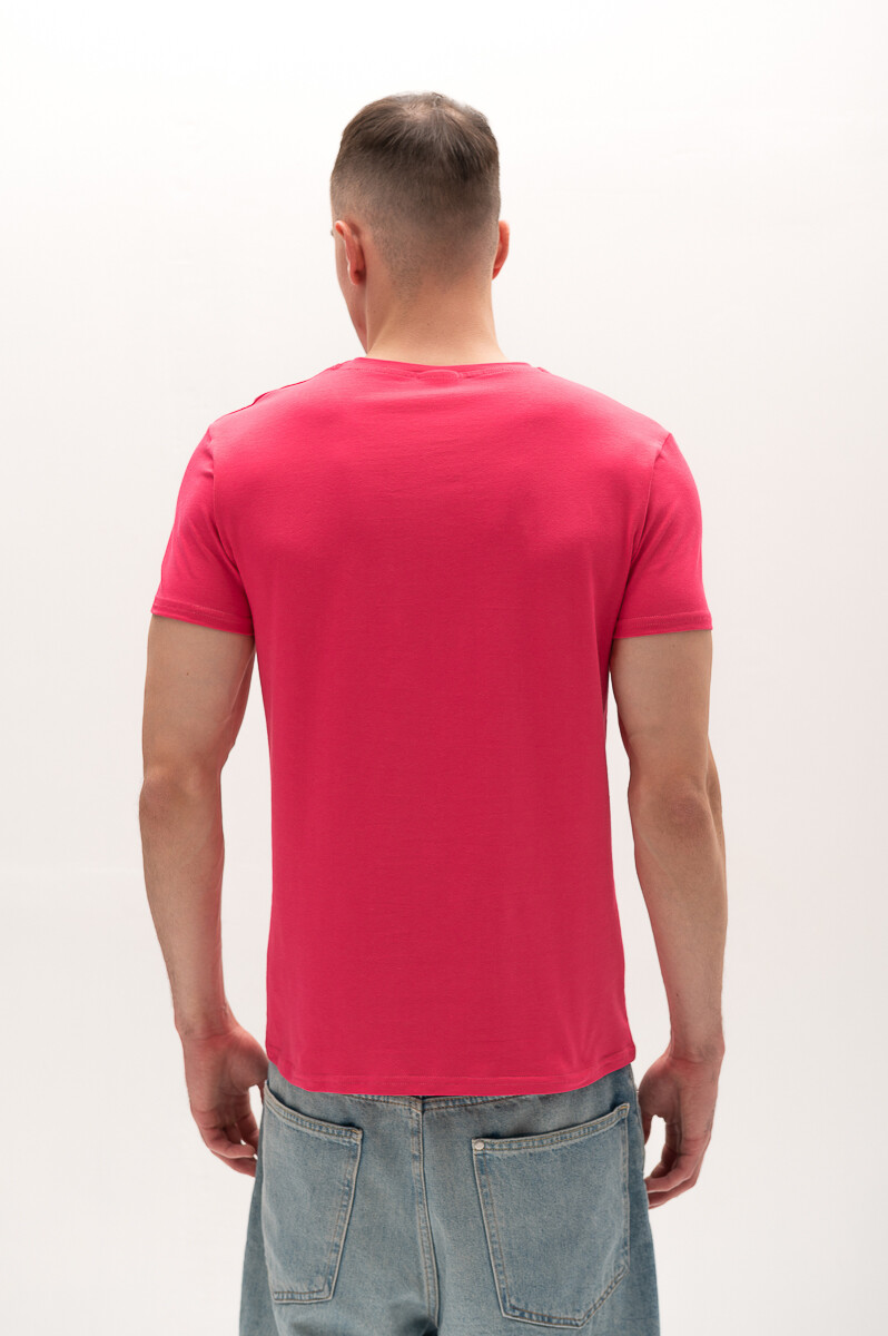 Футболка Чоловіча AndreStar 6721 з круглою горловиною малиновий (557178) фото 2
