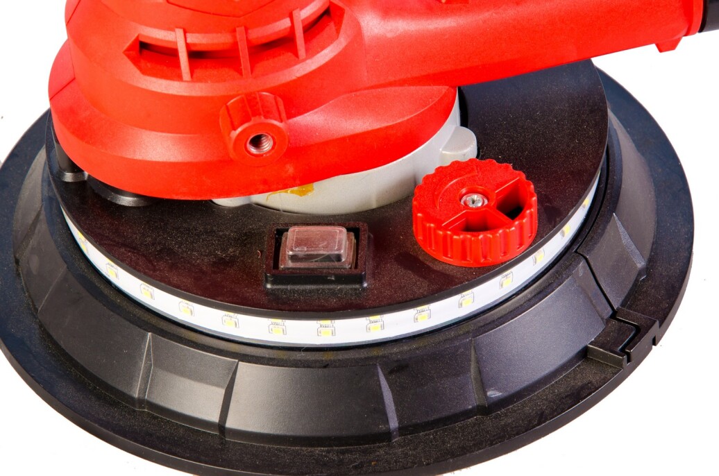 Шліфмашина для стін і стелі 850 Вт, 1400-2700 обмин, Ø 180 мм., Діод.подсветка, аксес. 6 шт. MPT MDS1853B (523986) фото 1