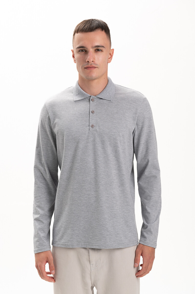 Поло Чоловіче AndreStar з довгим рукавом 7078 меланж (557338) фото 1