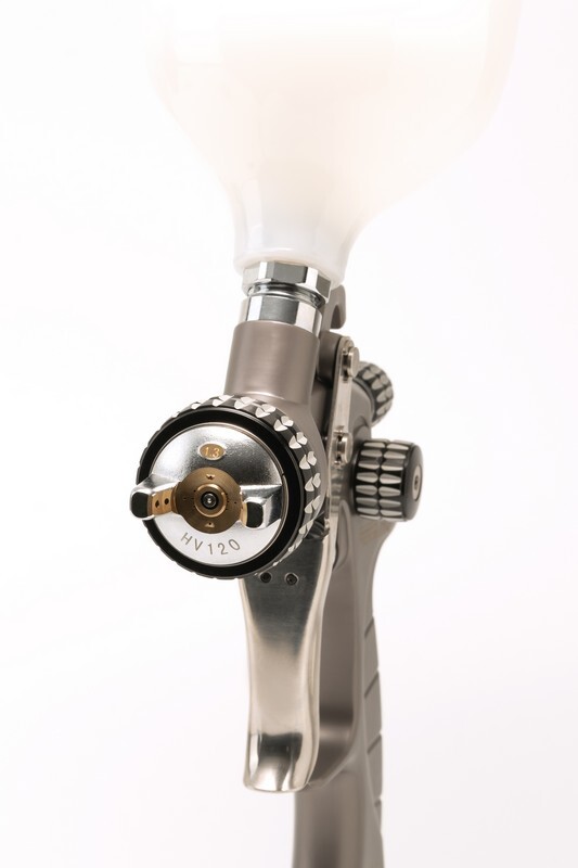 HVLP HQ Spray Gun VB 600 ml, plastic, Ø 1.3 mm, 400 lmin, 2-3 bar MASTERTOOL 80-8985 (524089) фото 1