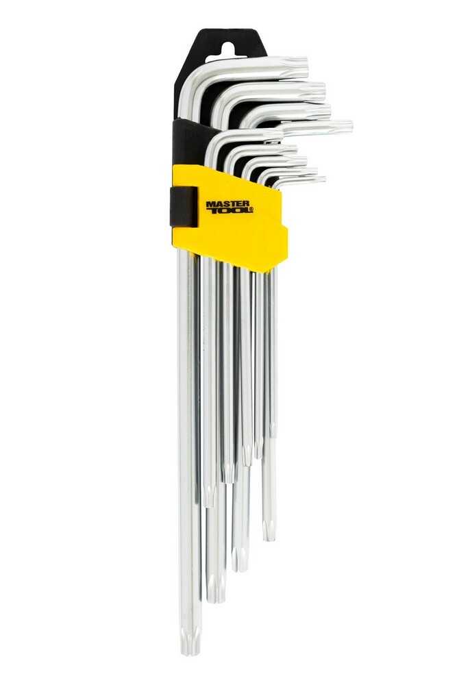 Ключи TORX набор 9 шт CrV длинные MASTERTOOL 75-0961 (522802) фото 1