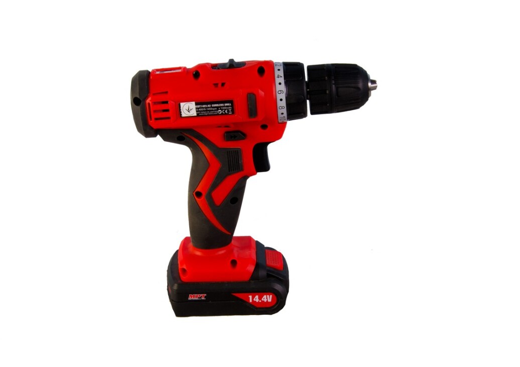 Дрель-шуруповерт аккумуляторная 14.4VLi-ion,1.3 Ач, 2 скор, 0-4001450 обмин, 10мм,2 АКБ,кейс MPT MCDT1423.A2 (523886) фото 5