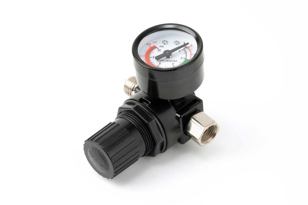 Краскопульт LVLP СБ 600 мл, пластик, Ø 1,3 мм, 125-170 лмін, 1,5-2,5 бар з манометром MASTERTOOL 80-8810 (524095) фото 5