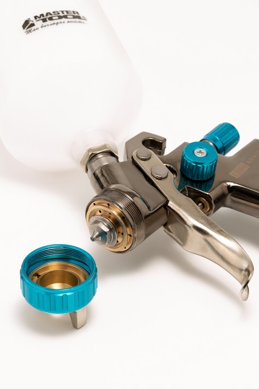 Spray gun LVLP VB 600 ml, plastic, Ø 1.4 mm, 125-170 lmin, 1.5-2.5 bar MASTERTOOL 80-8802 (524062) фото 2