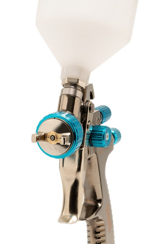 Spray gun LVLP VB 600 ml, plastic, Ø 1.4 mm, 125-170 lmin, 1.5-2.5 bar MASTERTOOL 80-8802 (524062) фото 1