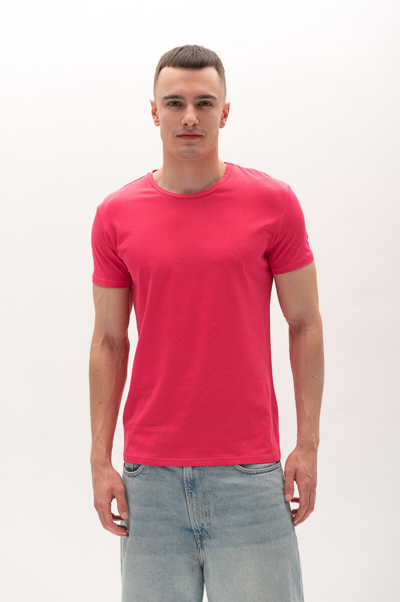 Футболка Чоловіча AndreStar 6721 з круглою горловиною малиновий (557178) фото 1