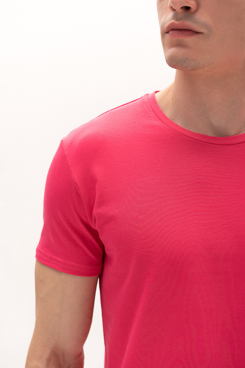 Футболка Чоловіча AndreStar 6721 з круглою горловиною малиновий (557178) фото 3