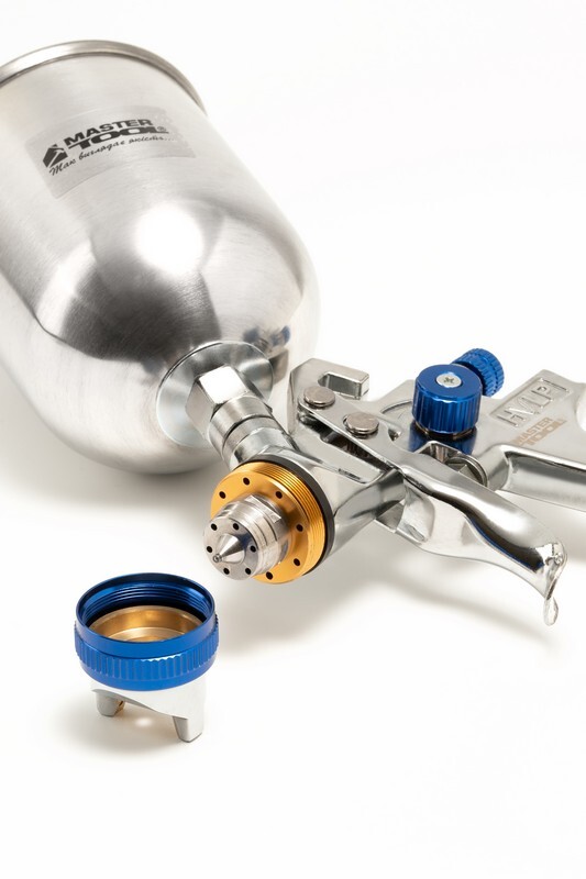 Краскопульт HVLP СБ 600 мл, алюміній, Ø 1,4 мм, 150-220 лмін, 3-4 бар MASTERTOOL 80-8905 (524086) фото 2