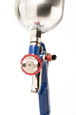 Краскопульт HP СБ 600 мл, алюміній, Ø 1,5 мм, 120-170 лмін, 3,5-5 бар MASTERTOOL 81-8719 (524034) фото 1