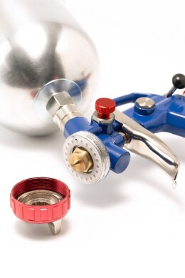 Краскопульт HP СБ 600 мл, алюміній, Ø 1,5 мм, 120-170 лмін, 3,5-5 бар MASTERTOOL 81-8719 (524034) фото 2