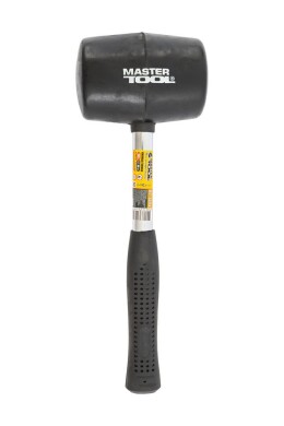 Киянка гумова чорна 80 мм 900 г металева рукоятка MASTERTOOL 02-1304 (523730) фото 1