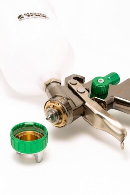 Краскопульт LVLP СБ 600 мл, пластик, Ø 1,3 мм, 125-170 лмін, 1,5-2,5 бар MASTERTOOL 80-8801 (524053) фото 2