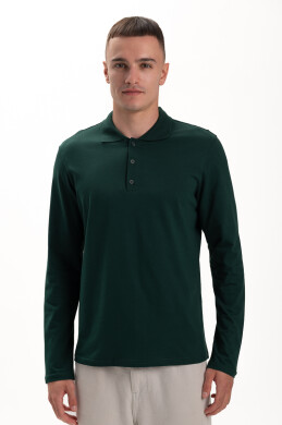 Поло Чоловіче AndreStar з довгим рукавом 7074 Темно-зелений (557326) фото 1