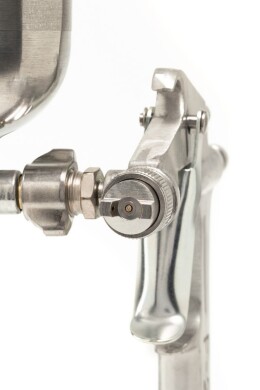 Краскопульт HP MINI СБ 200 мл, алюміній поворотний, Ø 0,5 мм, 60-90 лмін, 2,5-4,0 бар, рег. факел MASTERTOOL 80-8936 (524048) фото 1