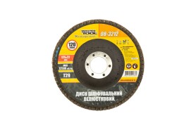 Flap disc conical T29 grain 120 125 * 22 mm MASTERTOOL 08-3212 фото 1